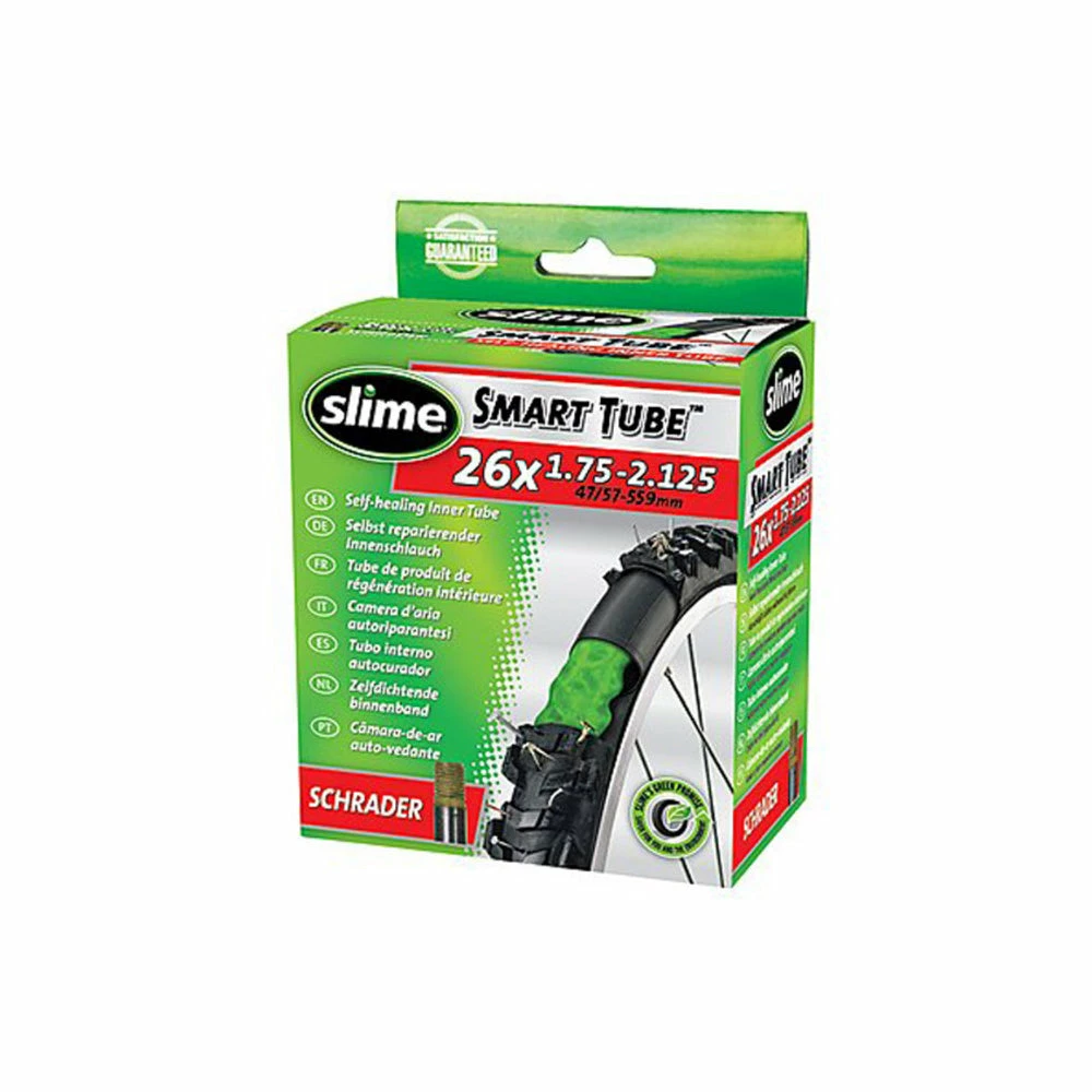 Flash Sale 🔥 Slime Self Sealing Mountain Bike Inner Tube 26" X 1.75-2.125 Schrader - 32mm Wheels & Tyres 👍 1 Slime Self Sealing Mountain Bike Inner Tube 26" X 1.75-2.125 Schrader - 32mm Wheels & Tyres
