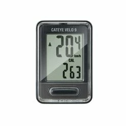 Computers Cateye Velo 9 Wired Cycle Bike Computer - Black