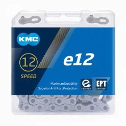 KMC E12 EPT EBike Chain 12 Speed - 130L - Dark Silver