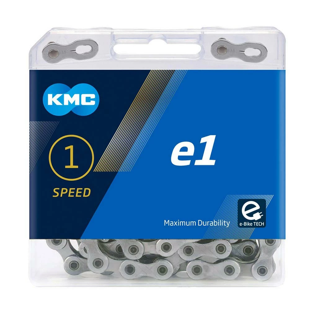 New ✔️ Drivetrain KMC E1 E-Bike Chain 3/32 - 110 Link - Silver 😍 1 Drivetrain KMC E1 E-Bike Chain 3/32 - 110 Link - Silver