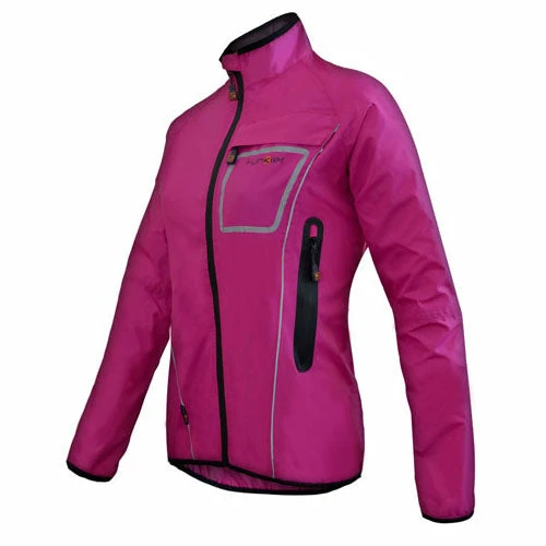 Cheap 🤩 Clothing Funkier Ladies Waterproof Cycling Jacket - J1403 - Pink 😀 1 Clothing Funkier Ladies Waterproof Cycling Jacket - J1403 - Pink