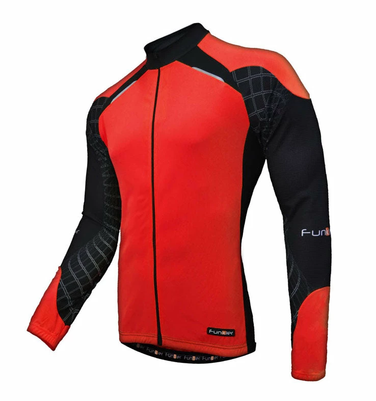Best Sale ๐ Clothing Funkier Force Long Sleeve Cycling Jersey / Top - Red - J730 ๐งจ 1 Clothing Funkier Force Long Sleeve Cycling Jersey / Top - Red - J730
