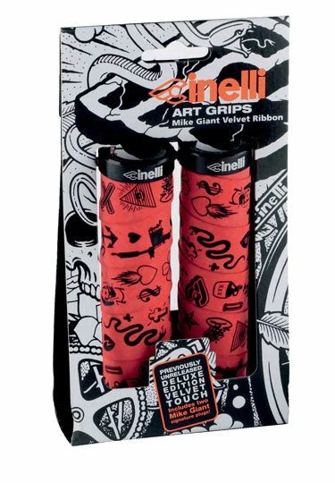 Discount 👍 Cinelli Mike Giant Art Mountain Bike MTB Handlebar Grips ⌛ 2 Cinelli Mike Giant Art Mountain Bike MTB Handlebar Grips