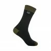 Clothing DexShell Thermlite Waterproof Socks - DS626 - Black / Olive Green