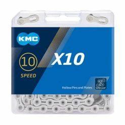 KMC X10 Chain - 10 Speed - Silver - 116 Link Drivetrain
